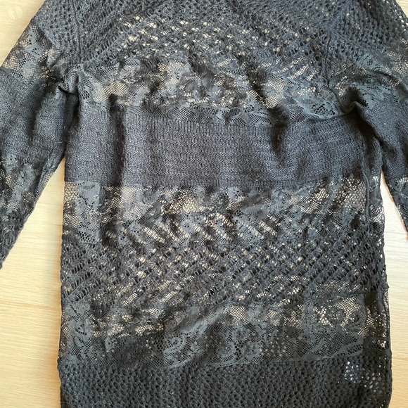 Topshop Black Lace Sweater - Picture 11 of 11